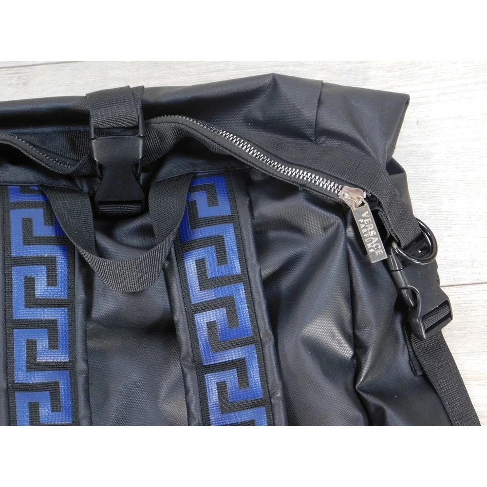Versace Parfums Women's Black Backpack Travel Casual Roll Top Bag Pre-Owned